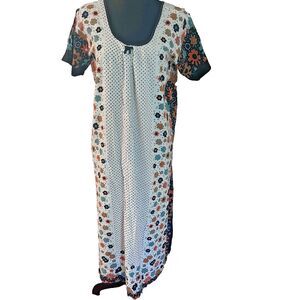 Wm's‎ Cotton Short Sleeve Nightgown polka dot floral blend M/L